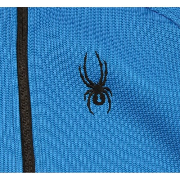 Spyder Mens S/P Blue & Black Half-Zip Core Sweater - Picture 7 of 10